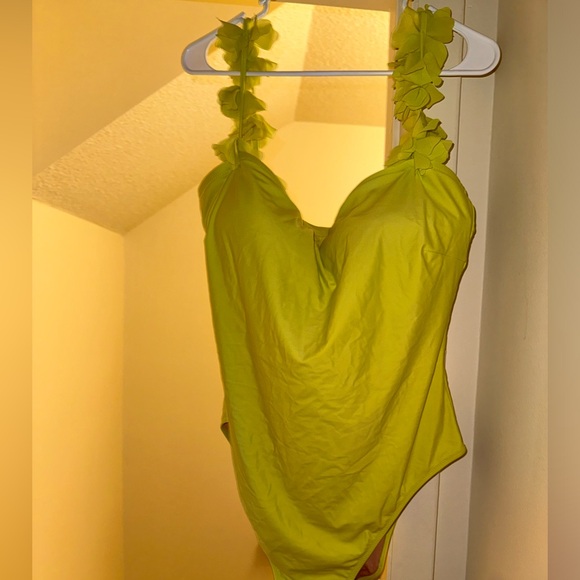 J. Crew Green One Piece Swim Suit, size 18 - Picture 2 of 3